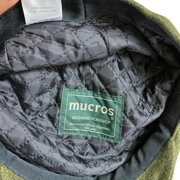 Mucros Weavers Irish Flat Cap Men's Tweed Hat Trinity Cap Made in Ireland Green - Picture 1 of 12